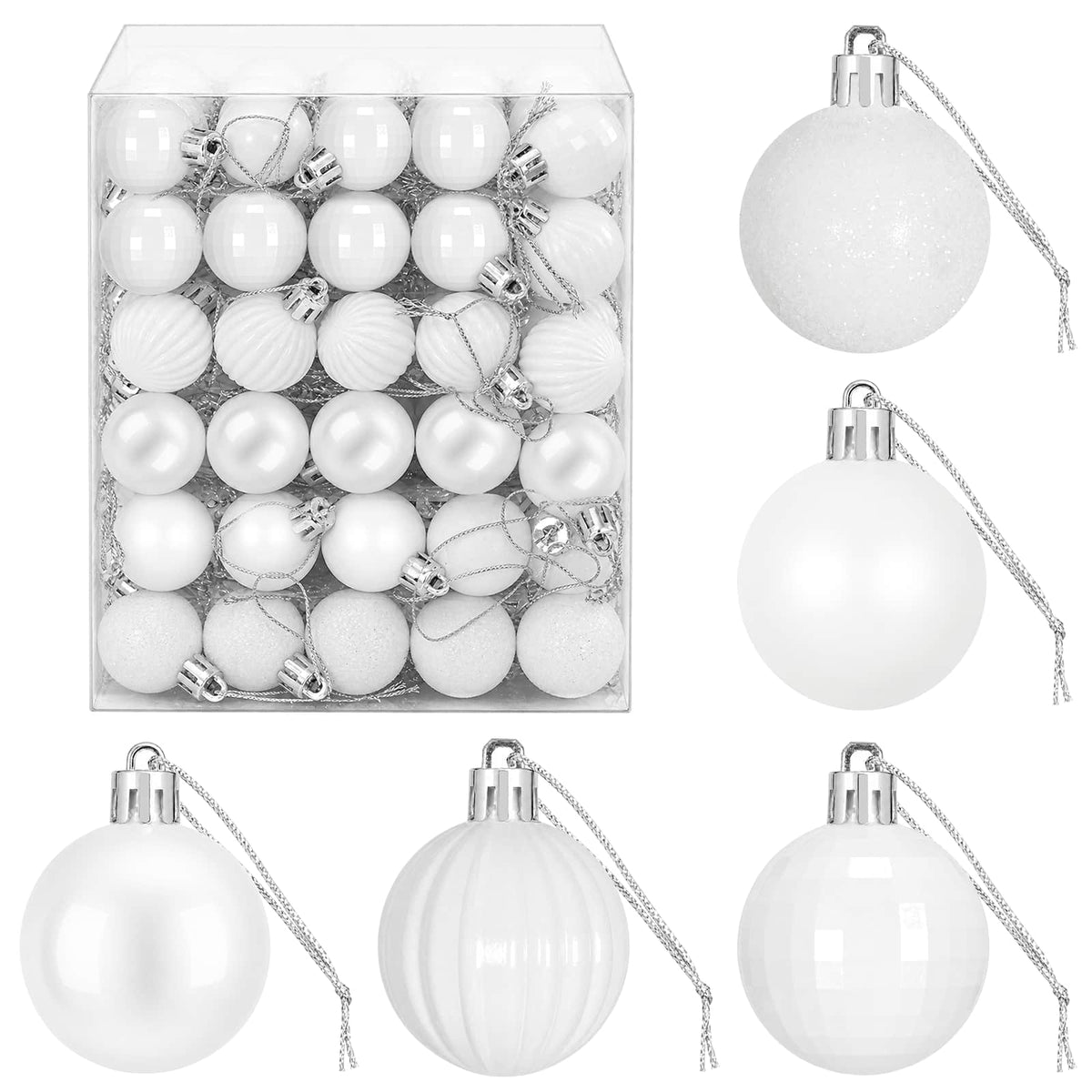 Christmas Ball Set 150 pcs White 3 cm Polystyrene