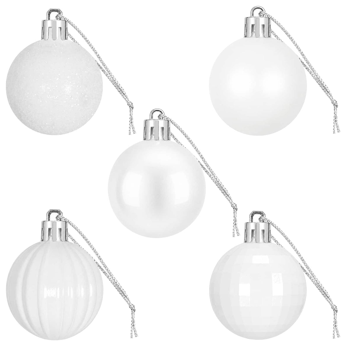 Christmas Ball Set 150 pcs White 3 cm Polystyrene