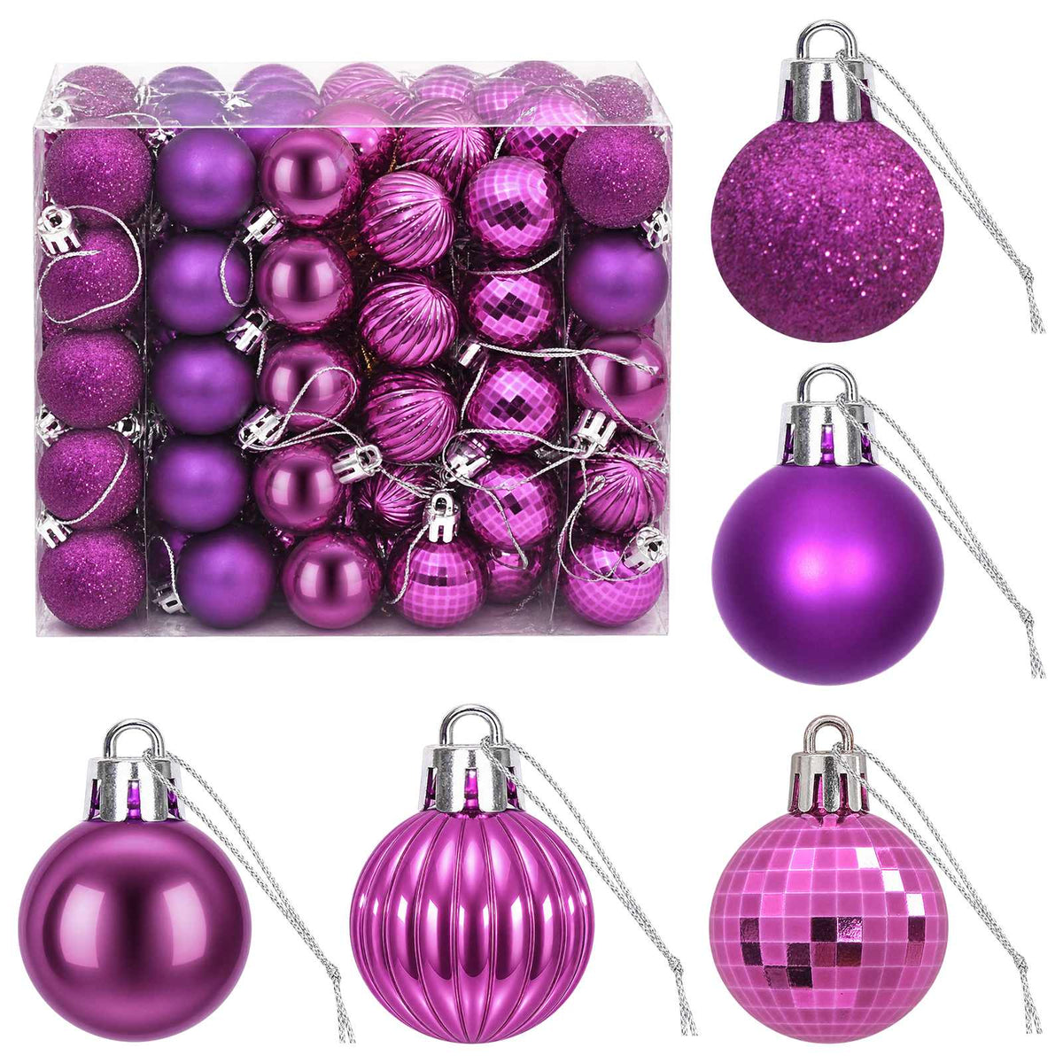 Christmas Ball Set 150 pcs Lilac 3 cm Polystyrene