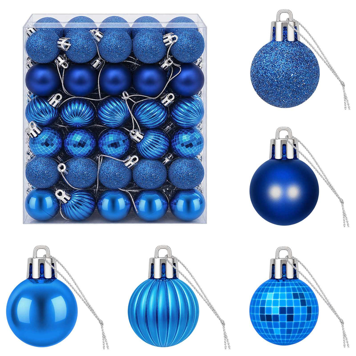 Christmas Ball Set 150 pcs Blue 3 cm Polystyrene