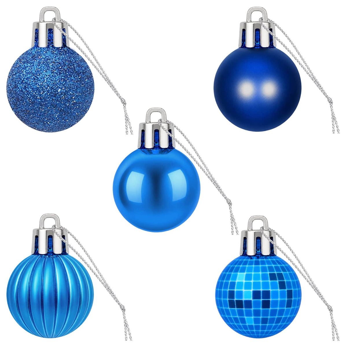 Christmas Ball Set 150 pcs Blue 3 cm Polystyrene