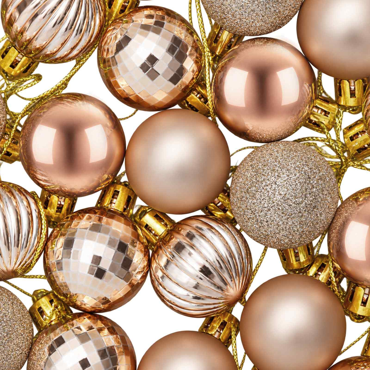 Christmas Ball Set 150 pcs Rose Gold 3 cm Polystyrene