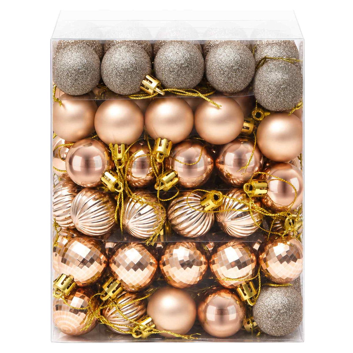 Christmas Ball Set 150 pcs Rose Gold 3 cm Polystyrene
