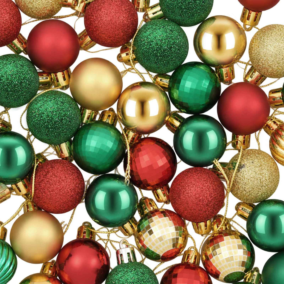 Christmas Ball Set 150 pcs Red, Gold and Green 3 cm Polystyrene