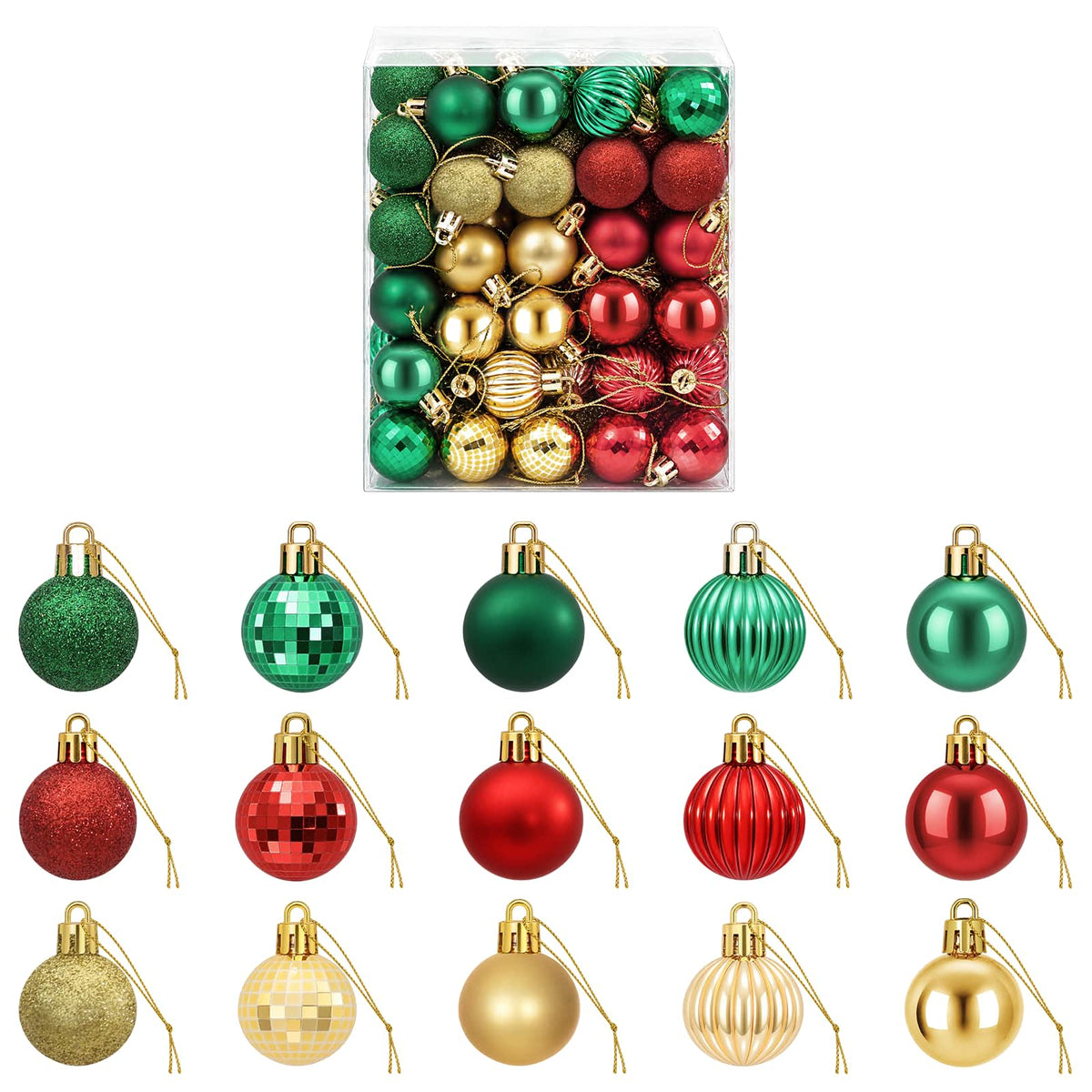 Christmas Ball Set 150 pcs Red, Gold and Green 3 cm Polystyrene