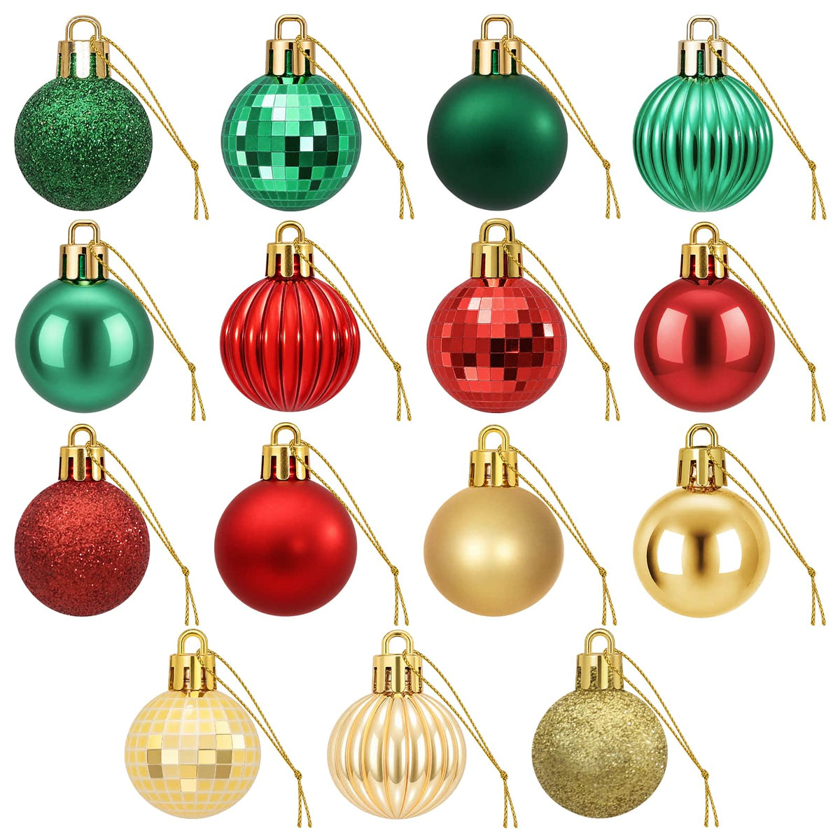 Christmas Ball Set 150 pcs Red, Gold and Green 3 cm Polystyrene