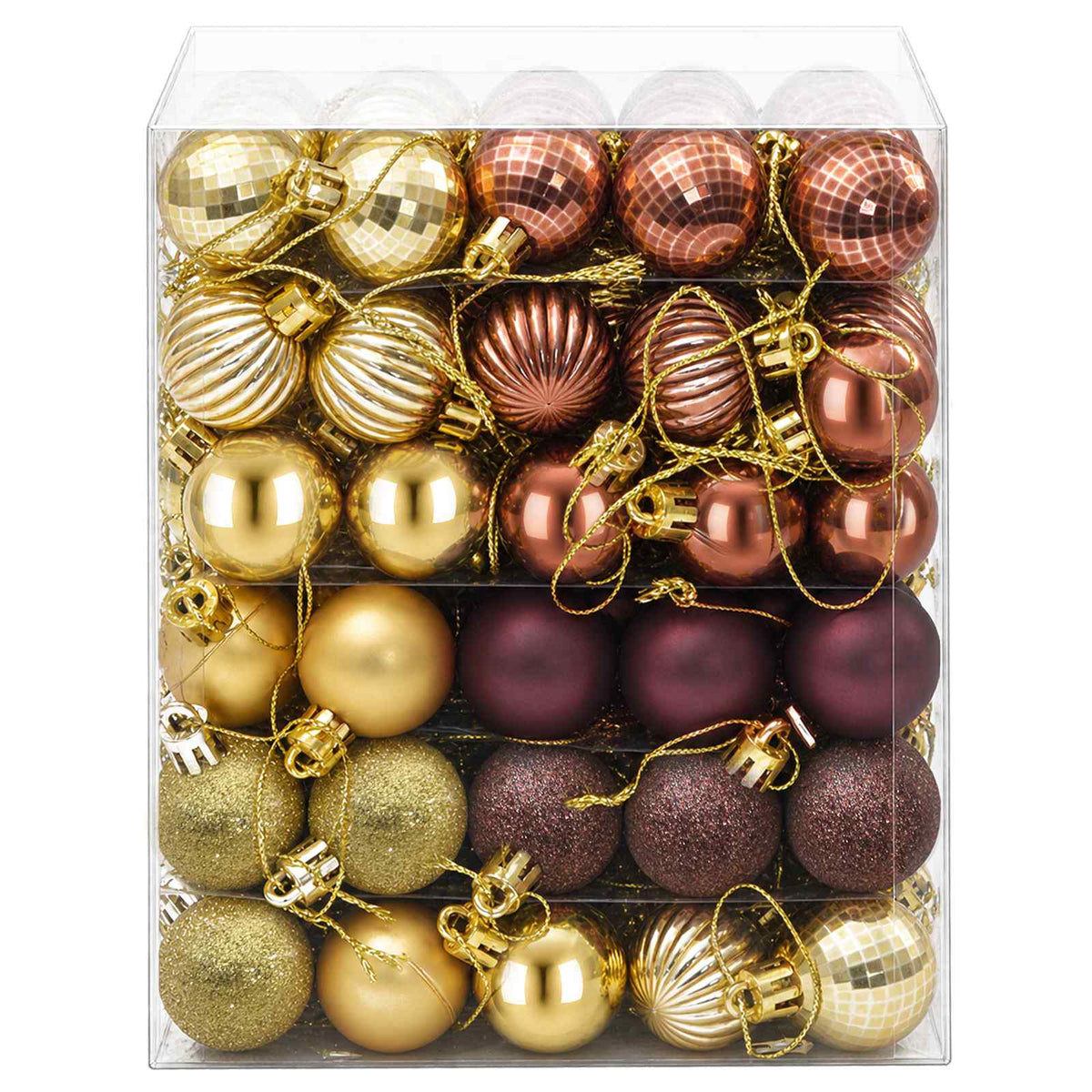Christmas Ball Set 150 pcs Brown and Gold 3 cm Polystyrene