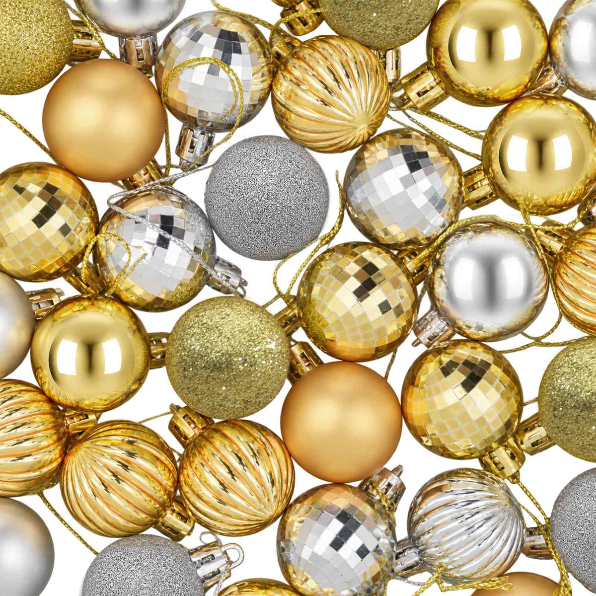 Christmas Ball Set 150 pcs Silver and Gold 3 cm Polystyrene