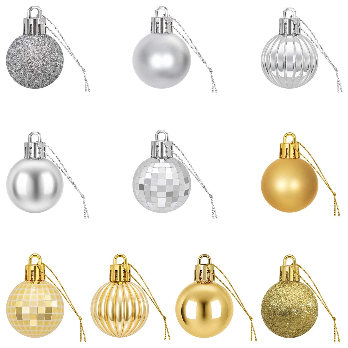 Christmas Ball Set 150 pcs Silver and Gold 3 cm Polystyrene