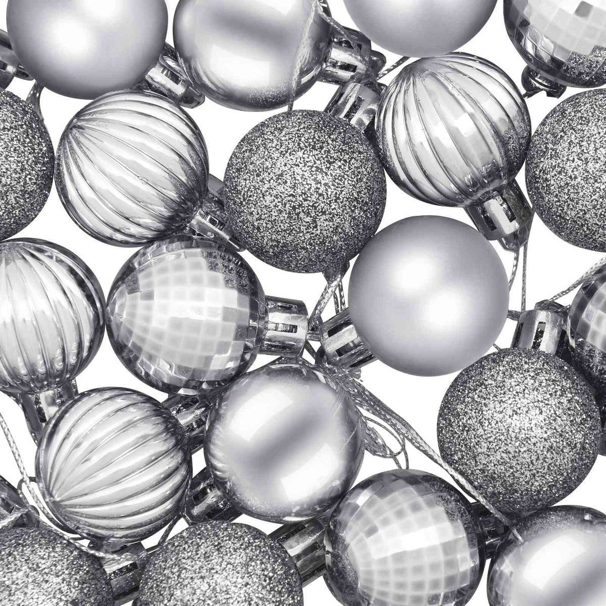 Christmas Ball Set 150 pcs Grey 3 cm Polystyrene