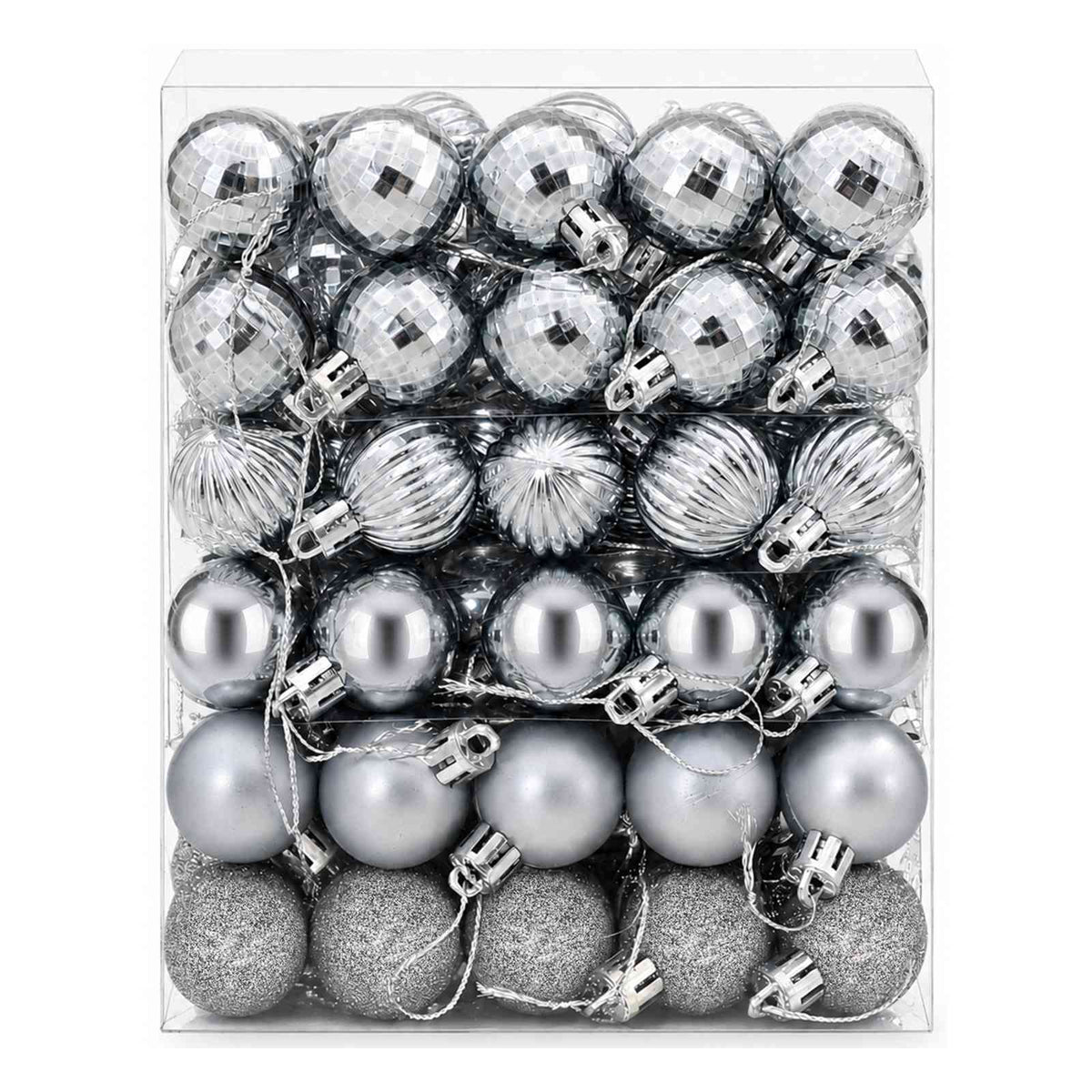 Christmas Ball Set 150 pcs Grey 3 cm Polystyrene