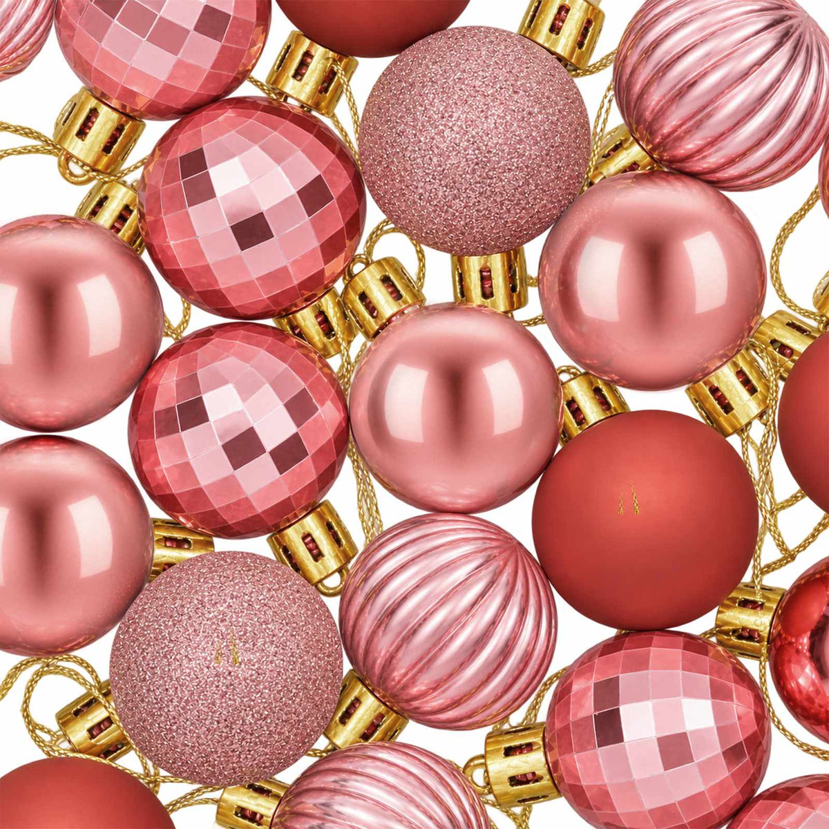 Christmas Ball Set 150 pcs Pink and Rose 3 cm Polystyrene