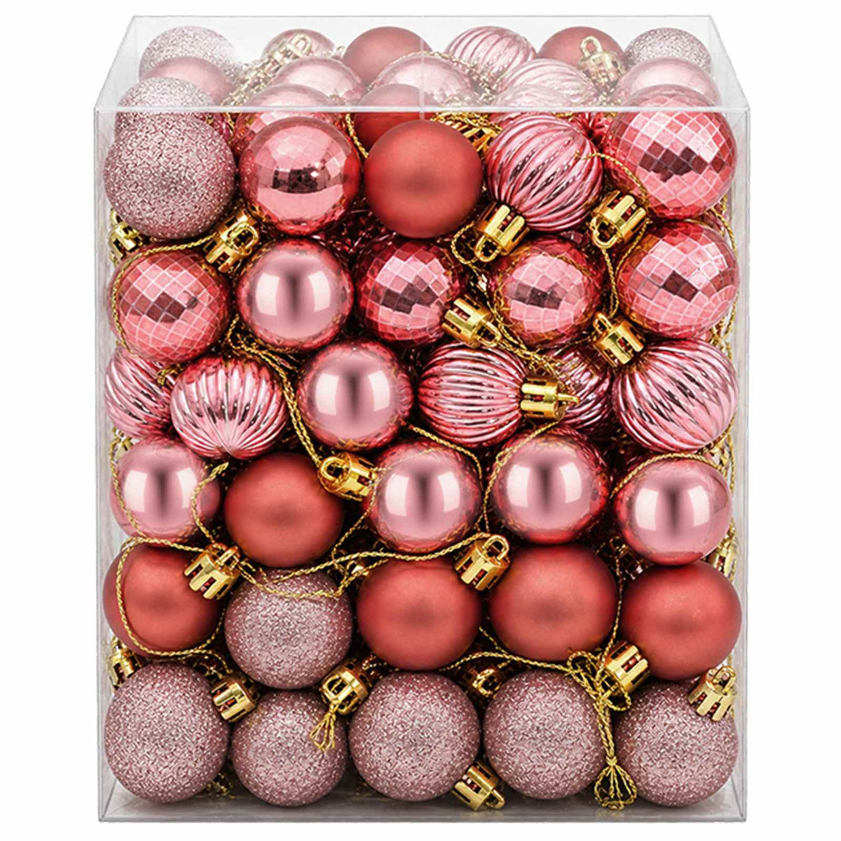 Christmas Ball Set 150 pcs Pink and Rose 3 cm Polystyrene