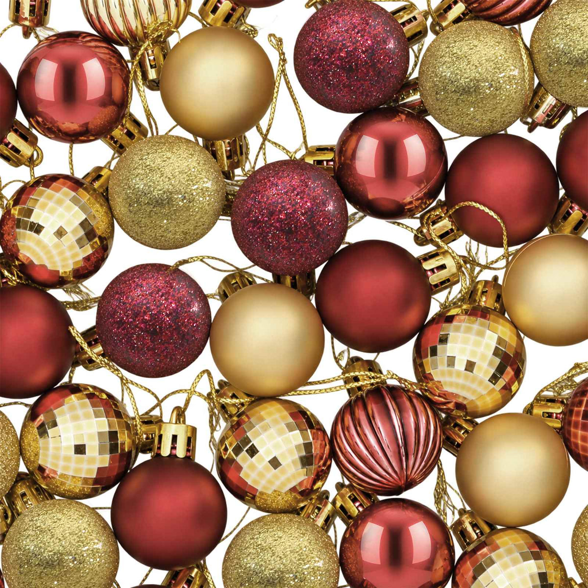 Christmas Ball Set 150 pcs Gold and Wine Red 3 cm Polystyrene