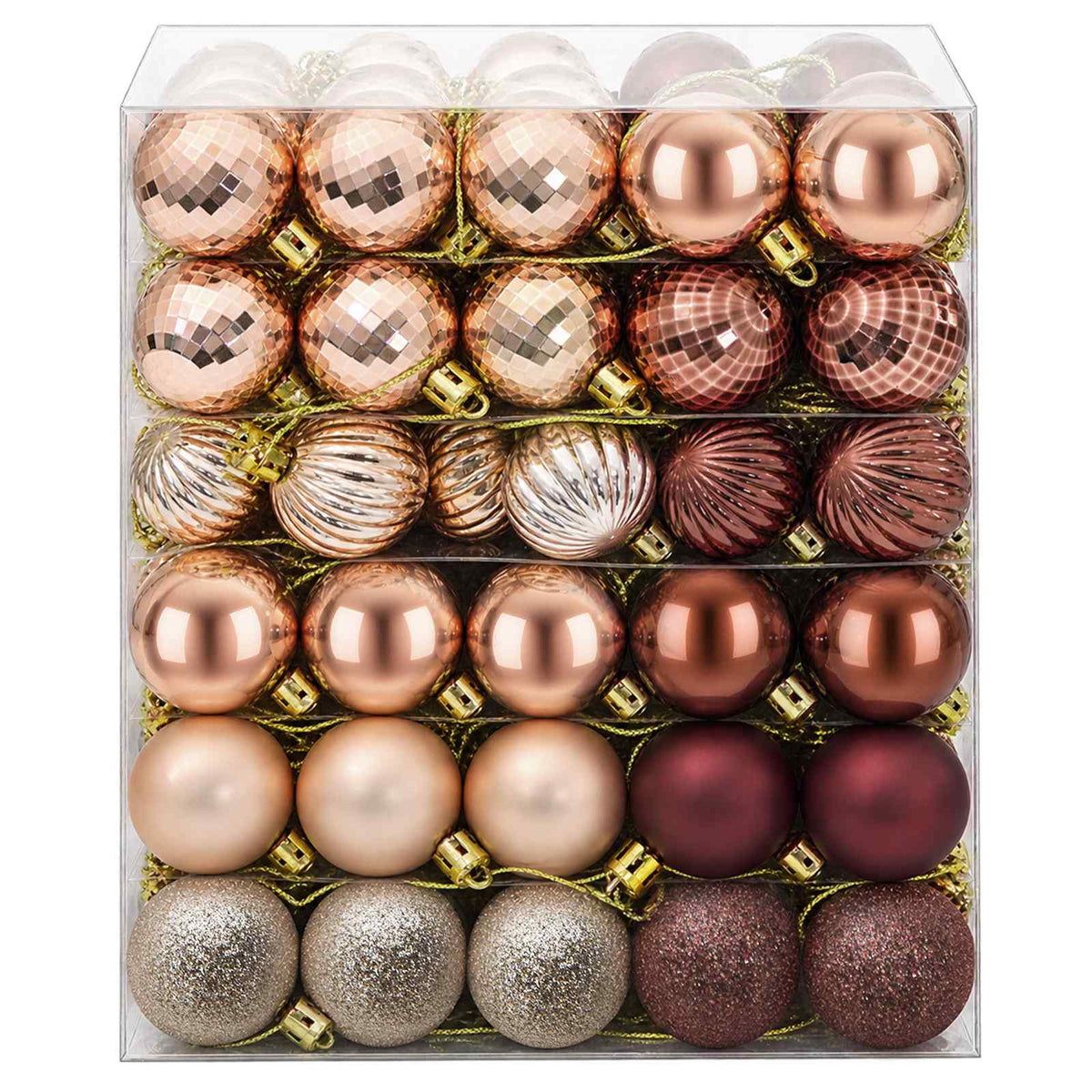 Christmas Ball Set 150 pcs Champagne and Brown 3 cm Polystyrene