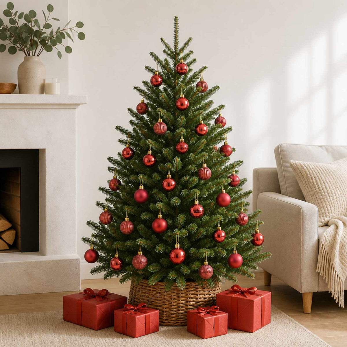 Christmas Ball Set 150 pcs Wine Red 3 cm Polystyrene