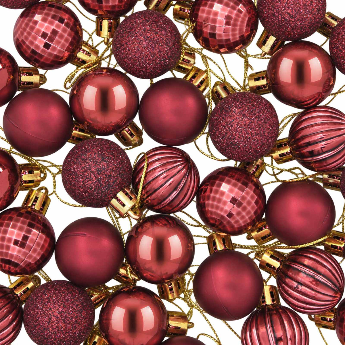 Christmas Ball Set 150 pcs Wine Red 3 cm Polystyrene