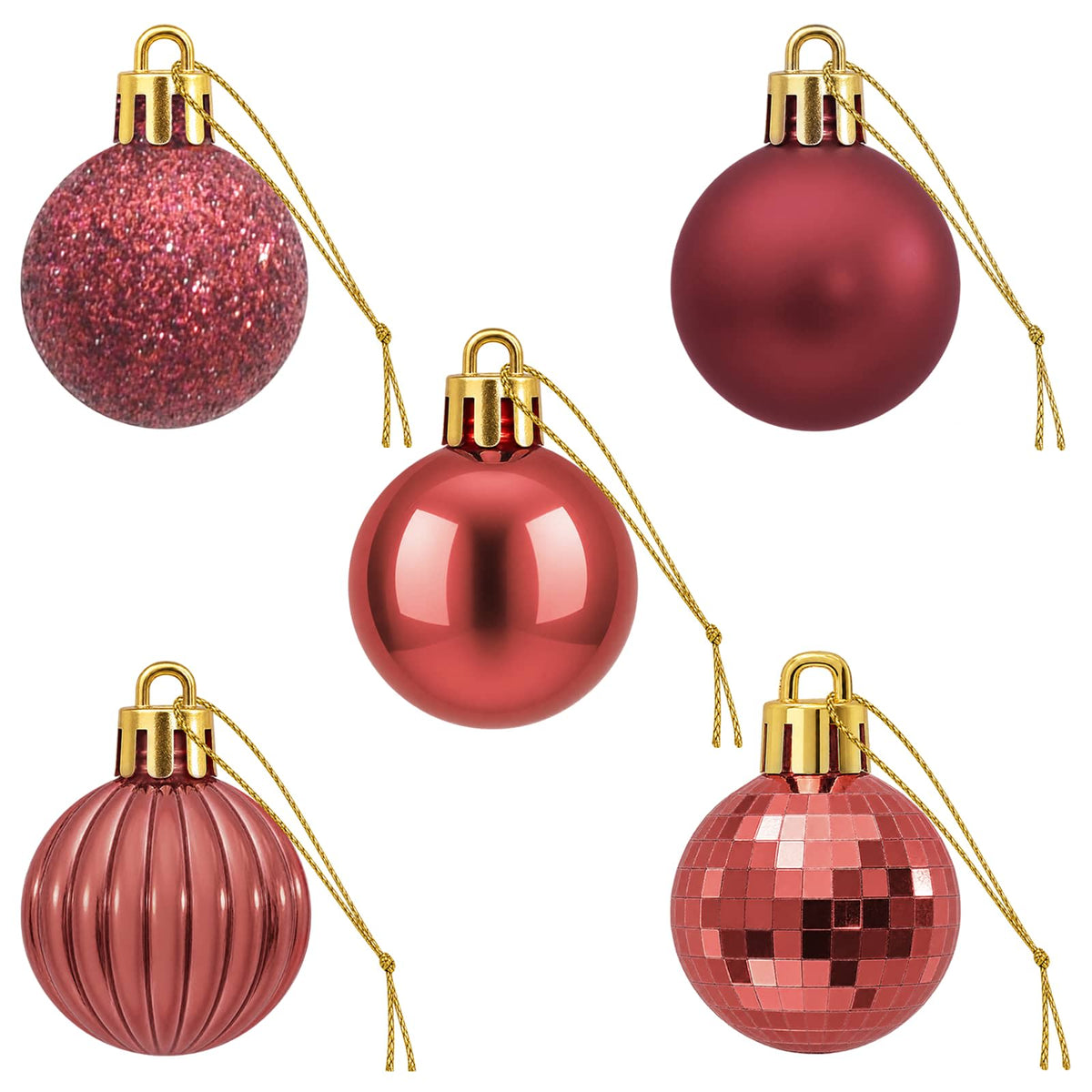 Christmas Ball Set 150 pcs Wine Red 3 cm Polystyrene