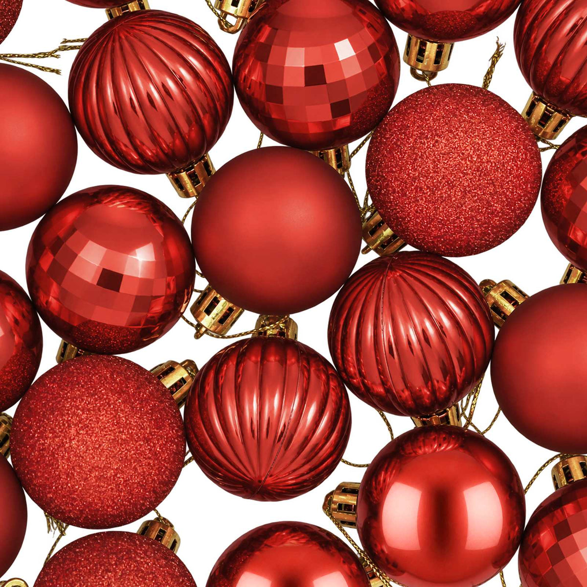 Christmas Ball Set 100 pcs Red 4 cm Polystyrene