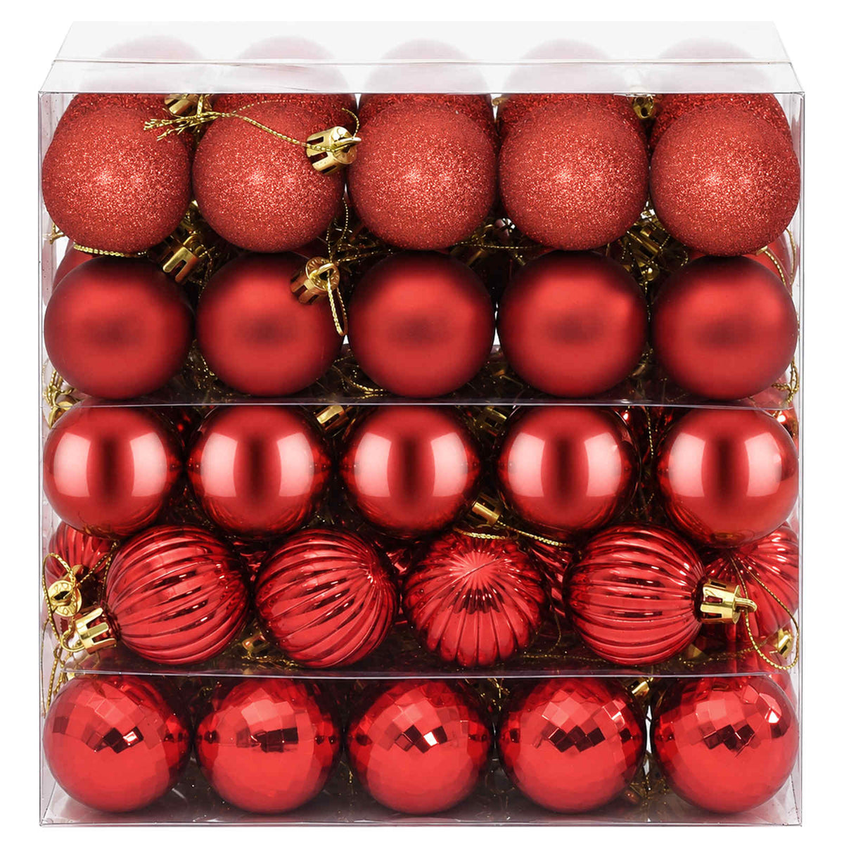 Christmas Ball Set 100 pcs Red 4 cm Polystyrene