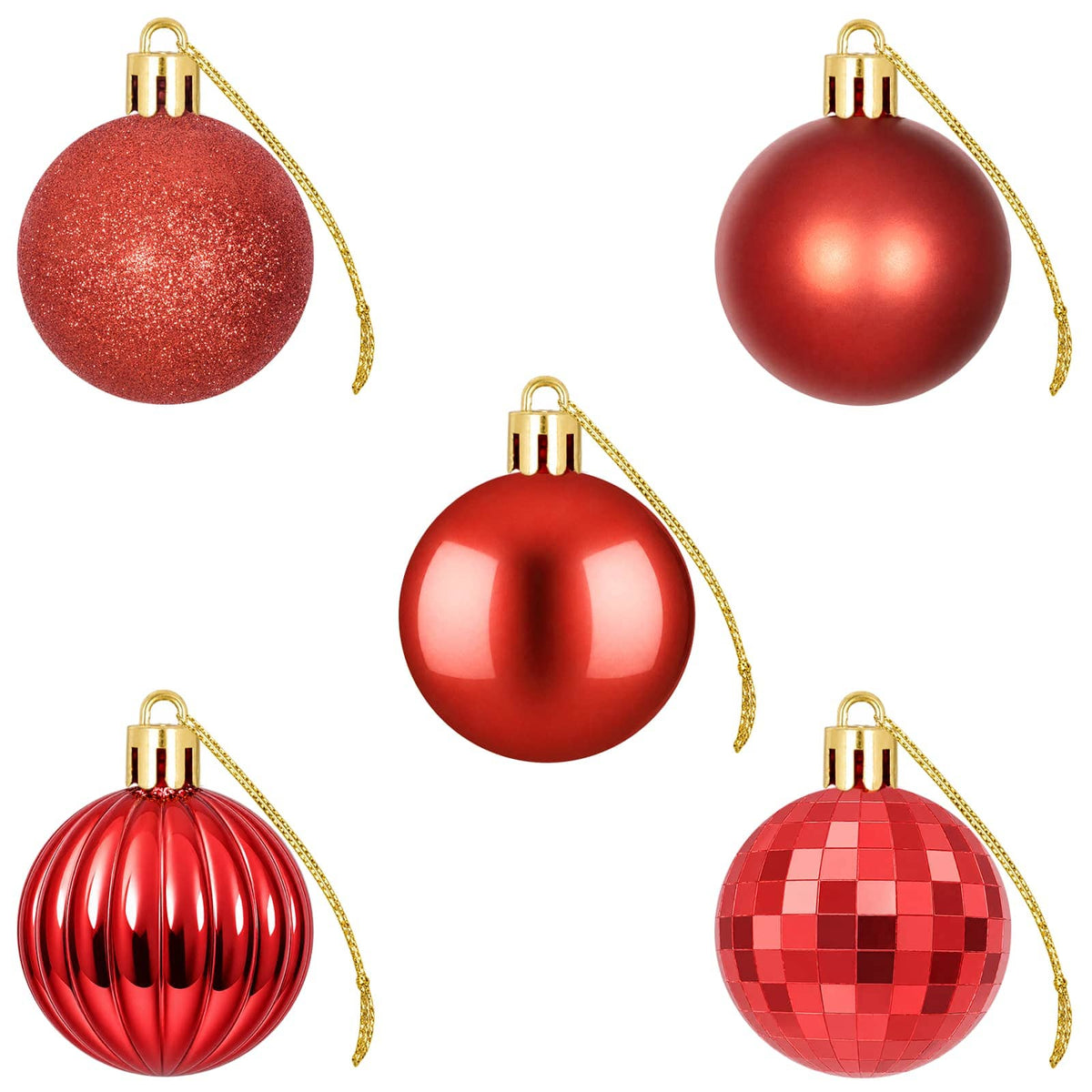 Christmas Ball Set 100 pcs Red 4 cm Polystyrene