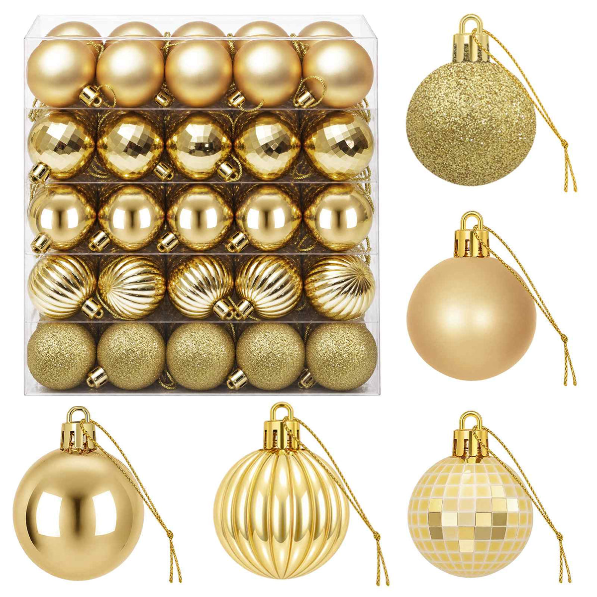 Christmas Ball Set 100 pcs Gold 4 cm Polystyrene
