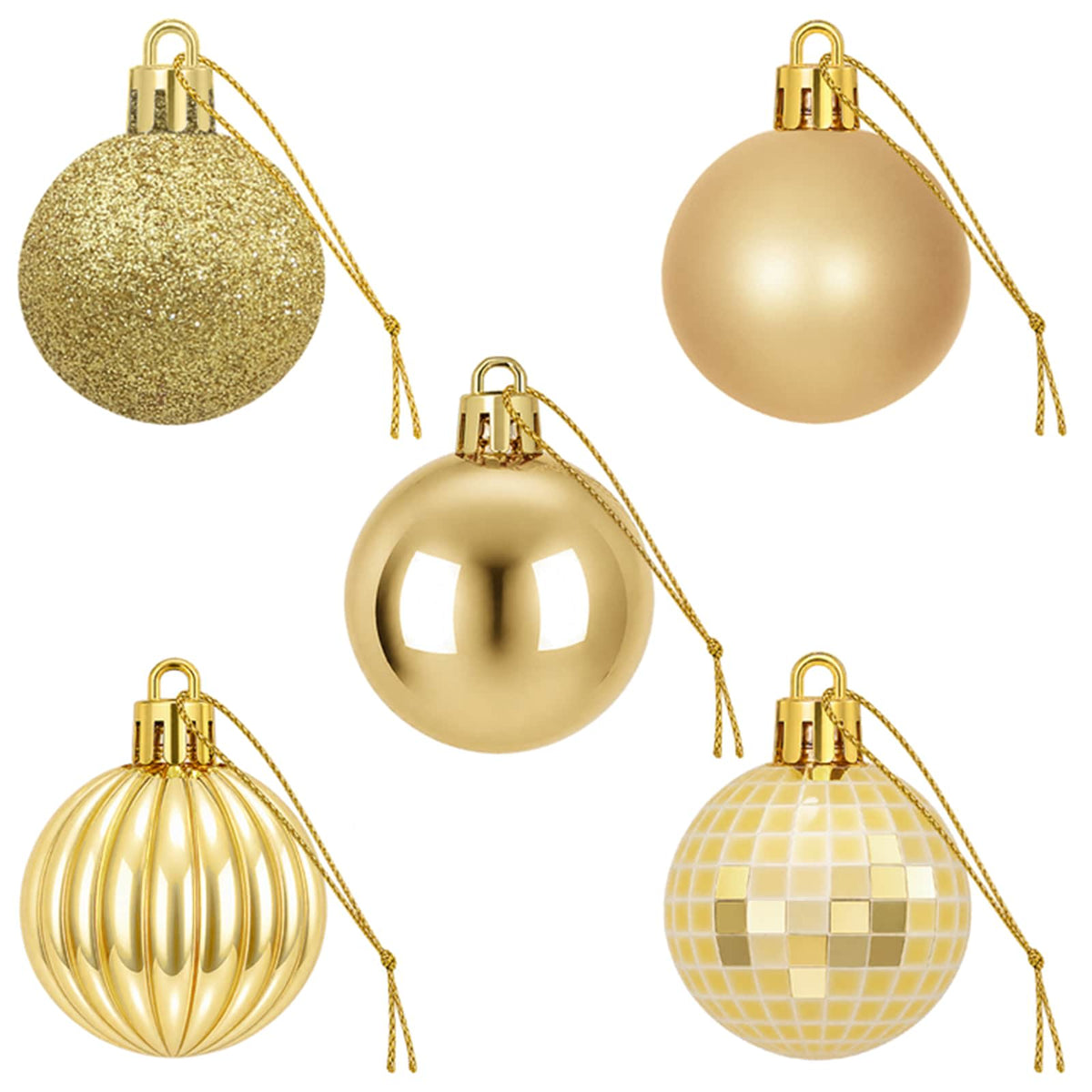 Christmas Ball Set 100 pcs Gold 4 cm Polystyrene