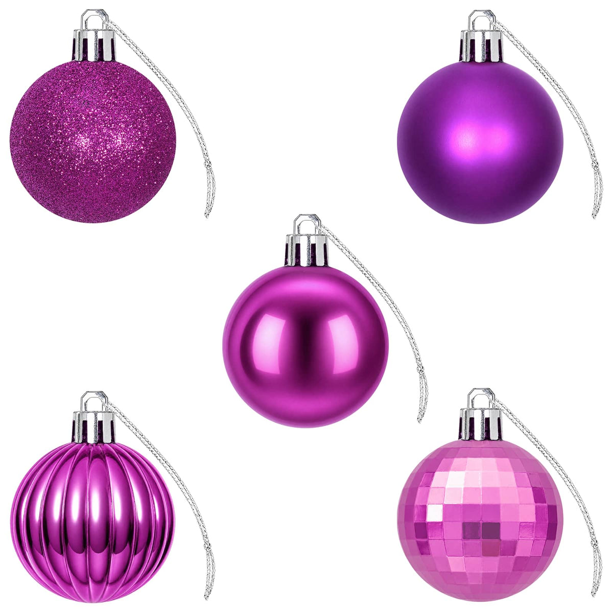 Christmas Ball Set 100 pcs Lilac 4 cm Polystyrene