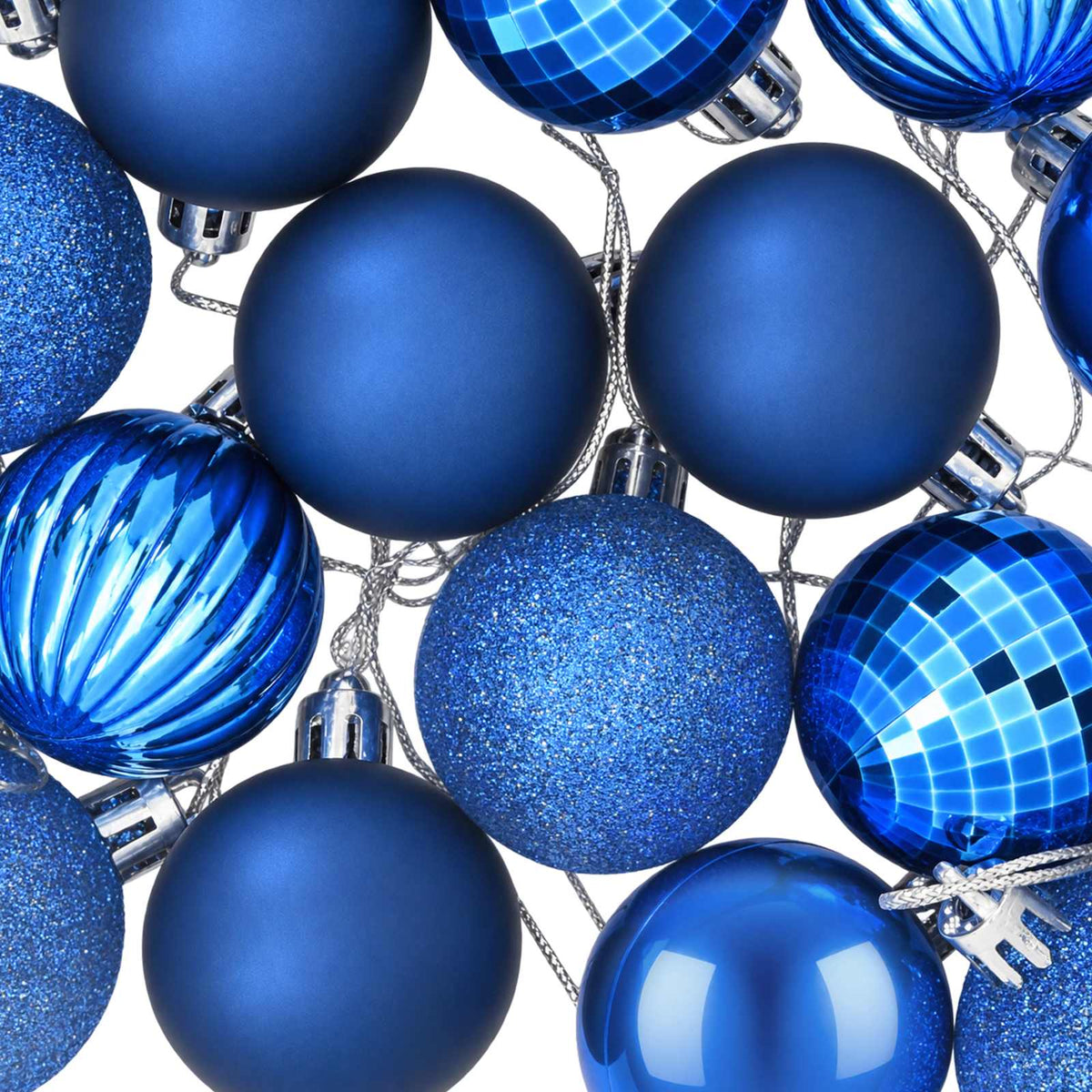 Christmas Ball Set 100 pcs Blue Dia. 4 cm Polystyrene