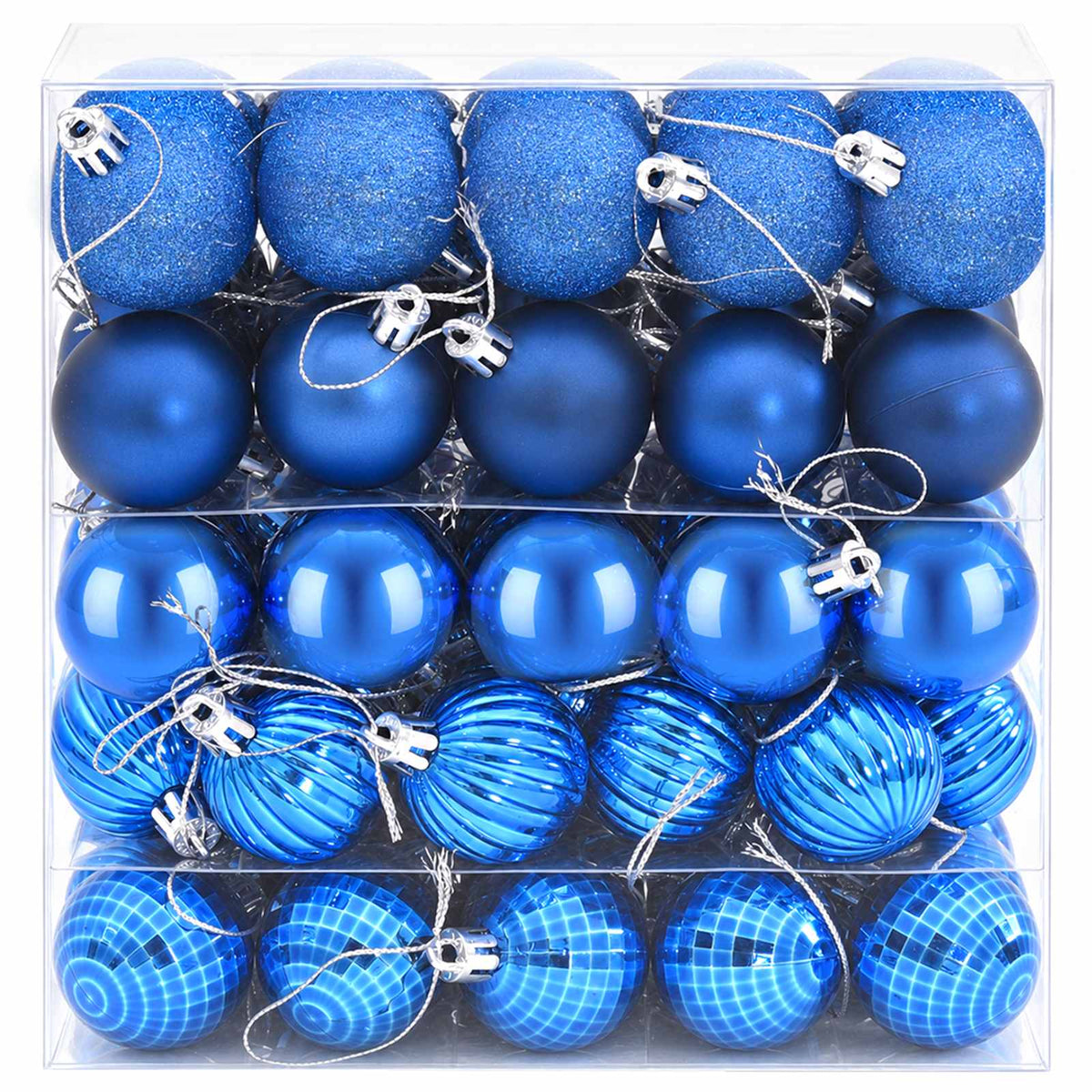 Christmas Ball Set 100 pcs Blue Dia. 4 cm Polystyrene