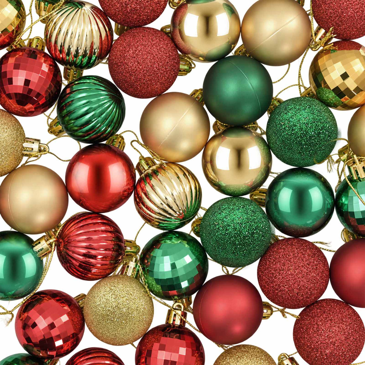 Christmas Ball Set 100 pcs Red, Gold and Green 4 cm Polystyrene