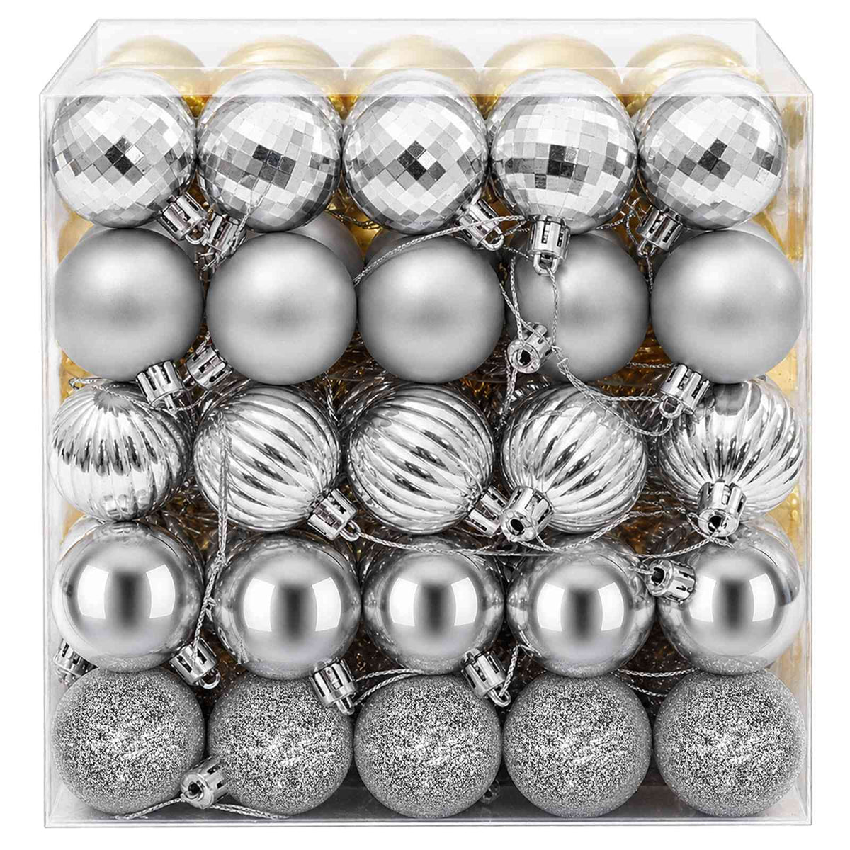Christmas Ball Set 100 pcs Silver and Gold 4 cm Polystyrene