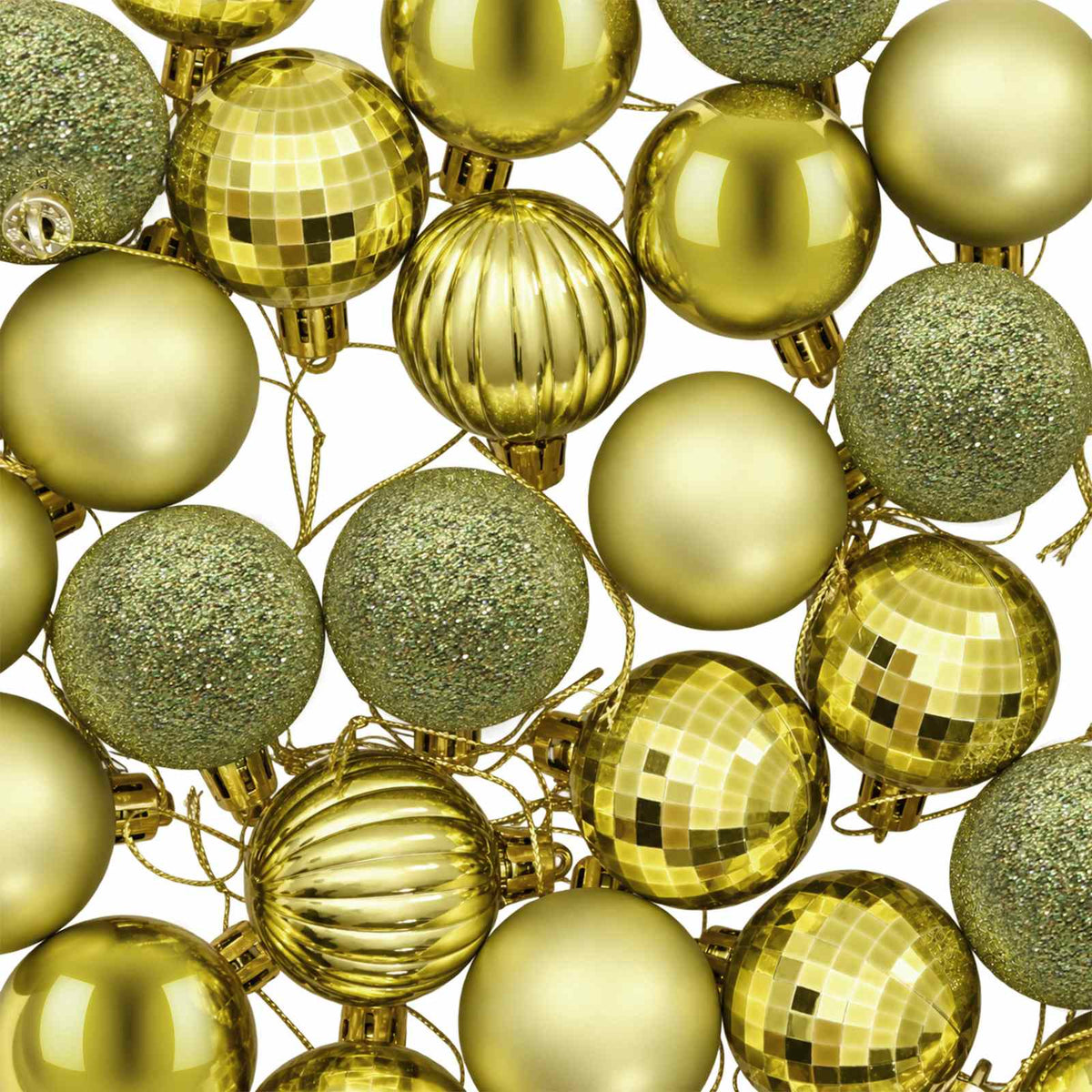 Christmas Ball Set 100 pcs Light Green 4 cm Polystyrene