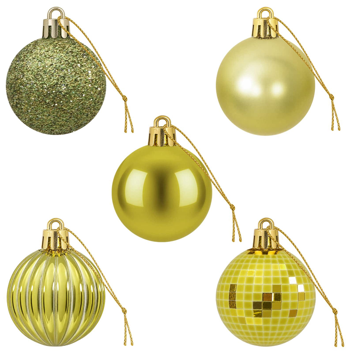 Christmas Ball Set 100 pcs Light Green 4 cm Polystyrene