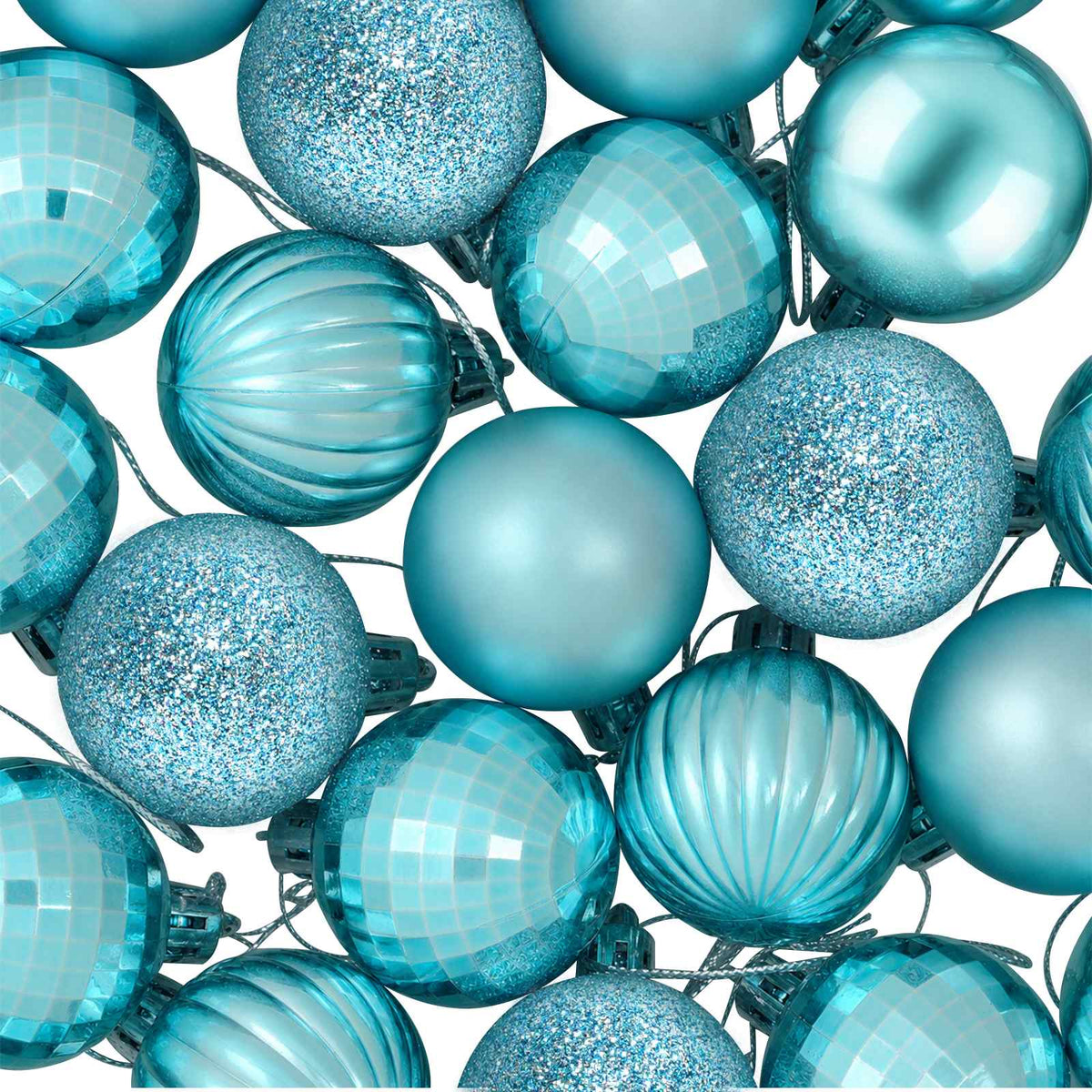 Christmas Ball Set 100 pcs Turquoise 4 cm Polystyrene