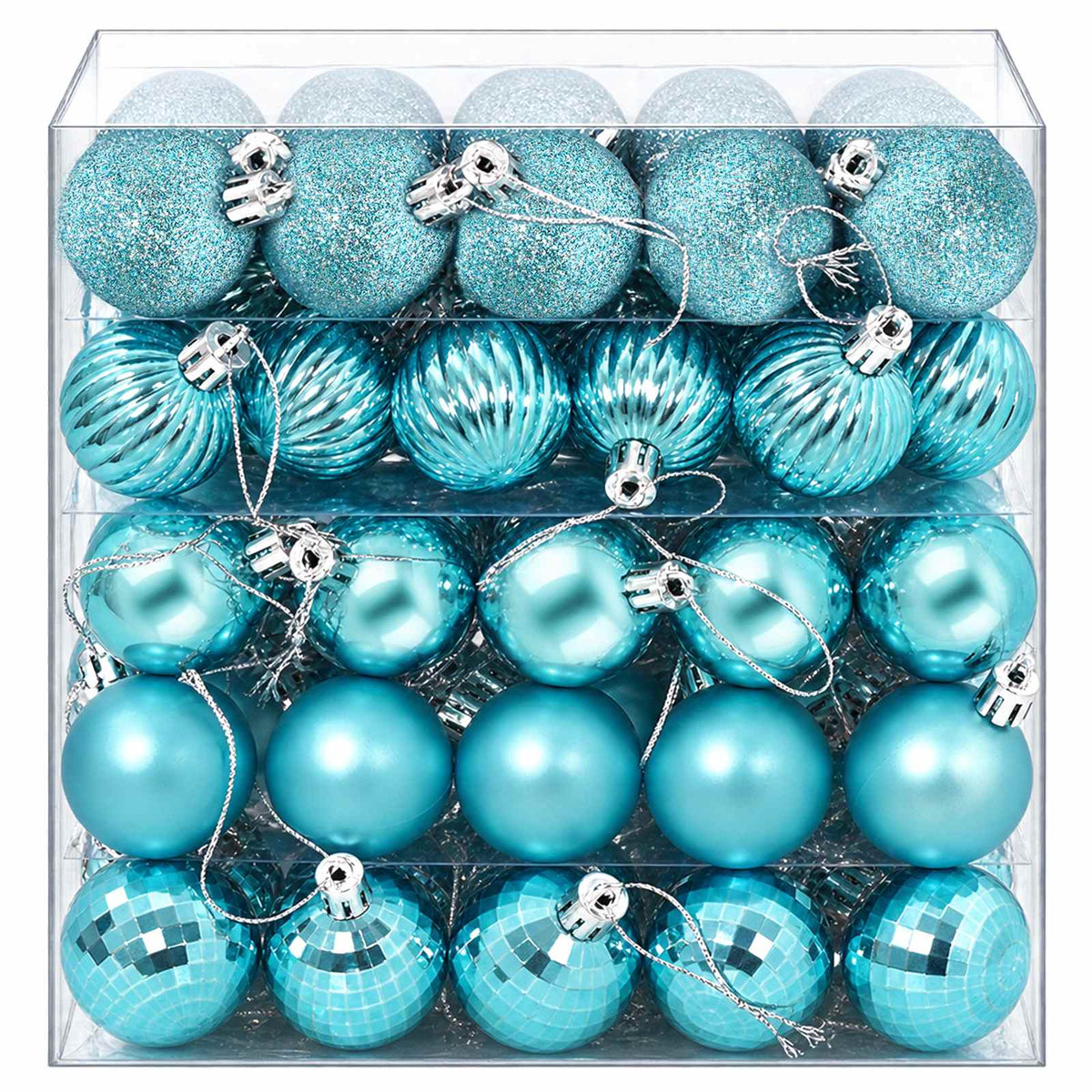 Christmas Ball Set 100 pcs Turquoise 4 cm Polystyrene