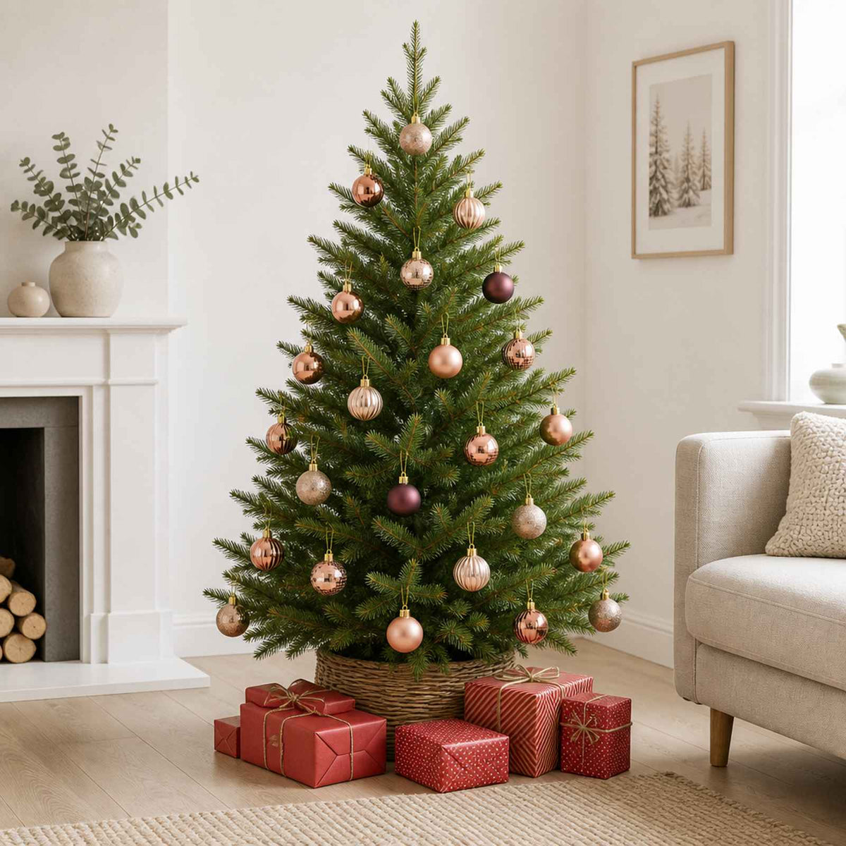 Christmas Ball Set 100 pcs Champagne and Brown 4 cm Polystyrene