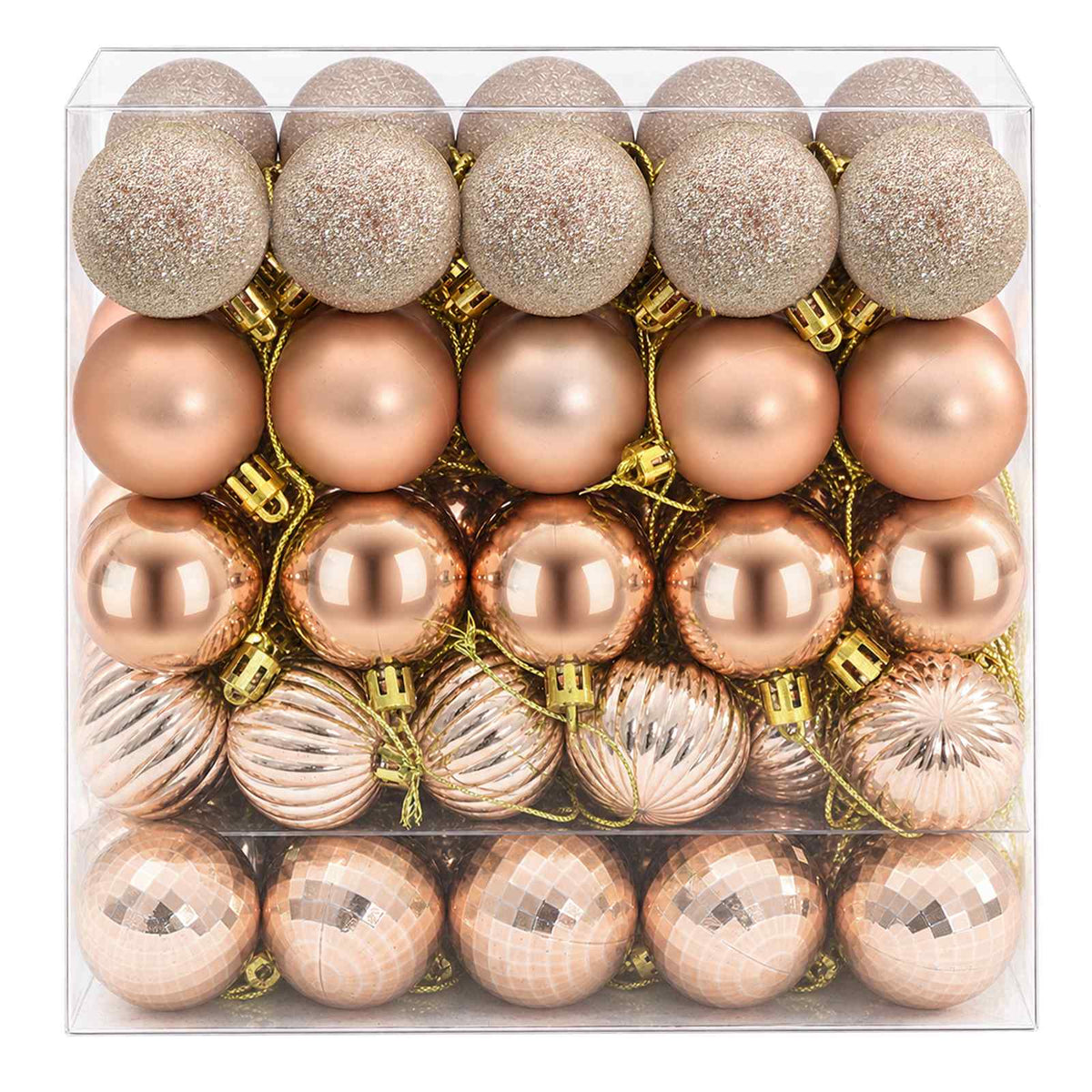 Christmas Ball Set 100 pcs Champagne and Brown 4 cm Polystyrene