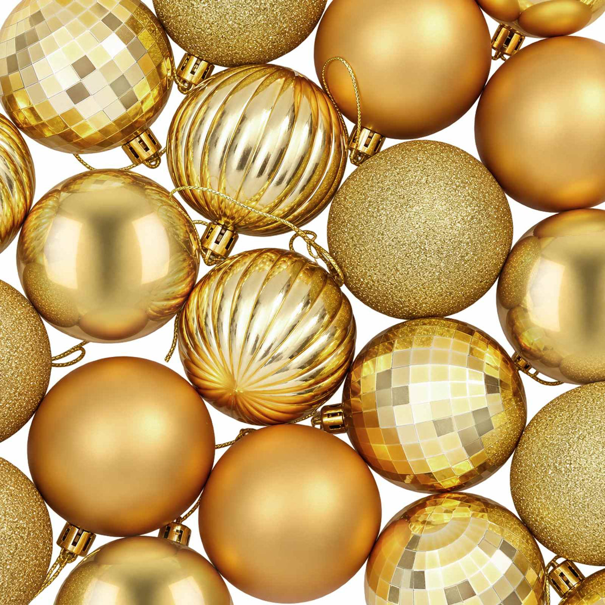 Christmas Ball Set 75 pcs Gold 6 cm Polystyrene