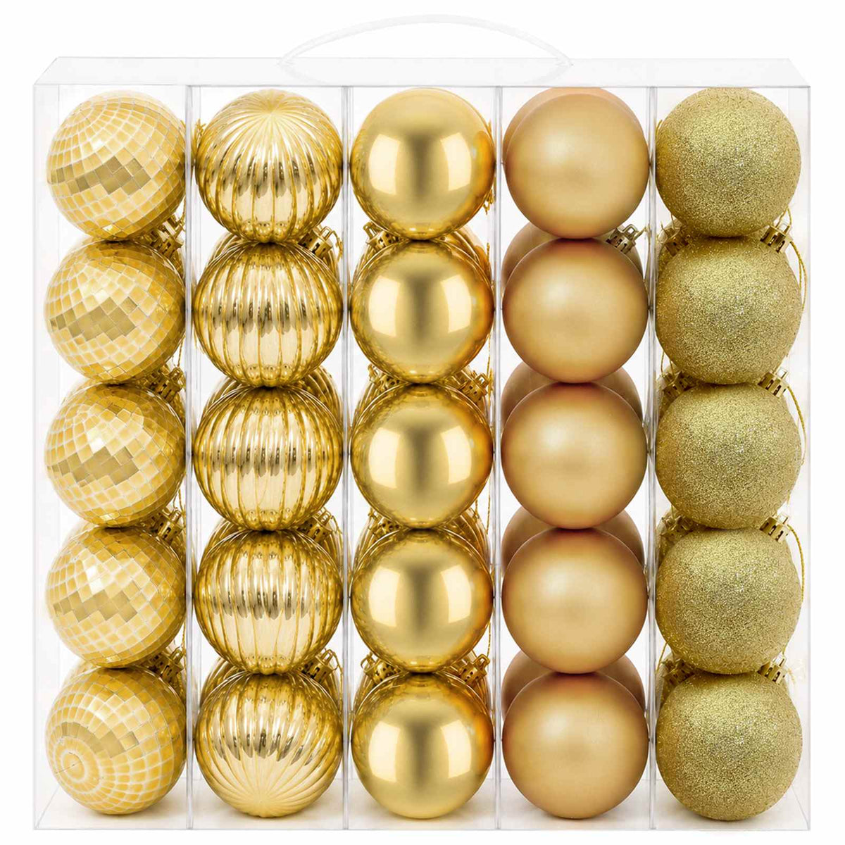 Christmas Ball Set 75 pcs Gold 6 cm Polystyrene
