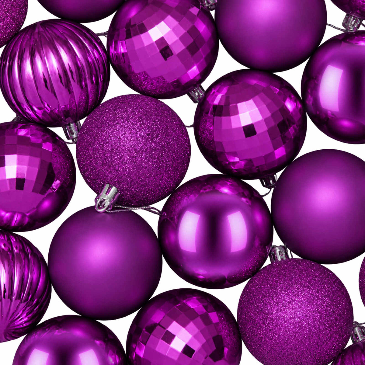 Christmas Ball Set 75 pcs Lilac 6 cm Polystyrene