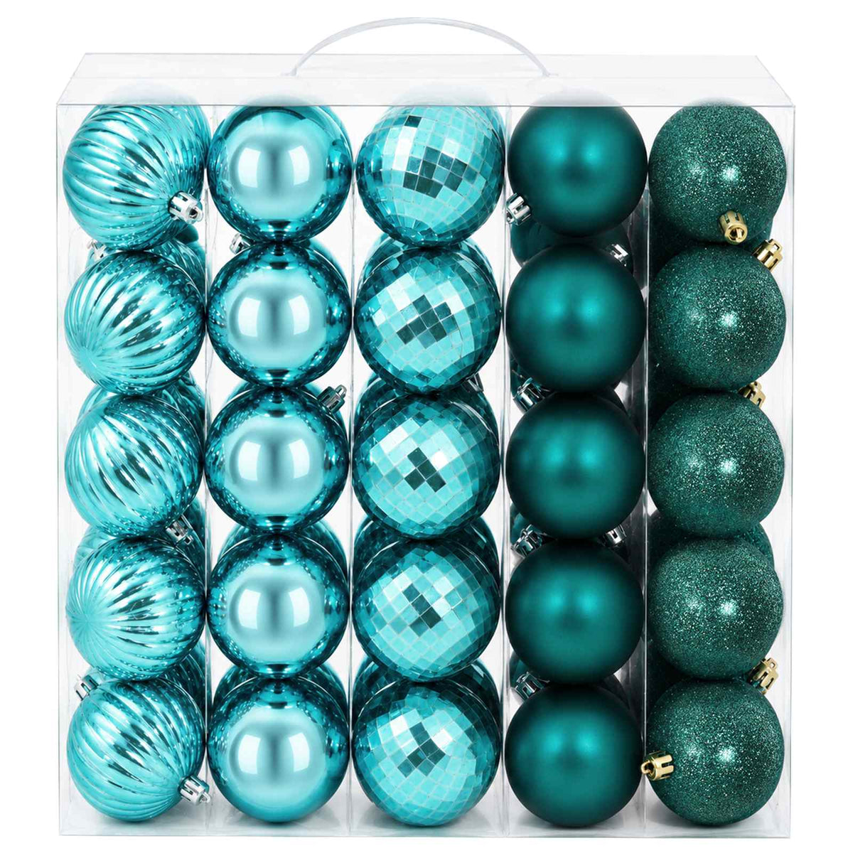 Christmas Ball Set 75 pcs Green 6 cm Polystyrene