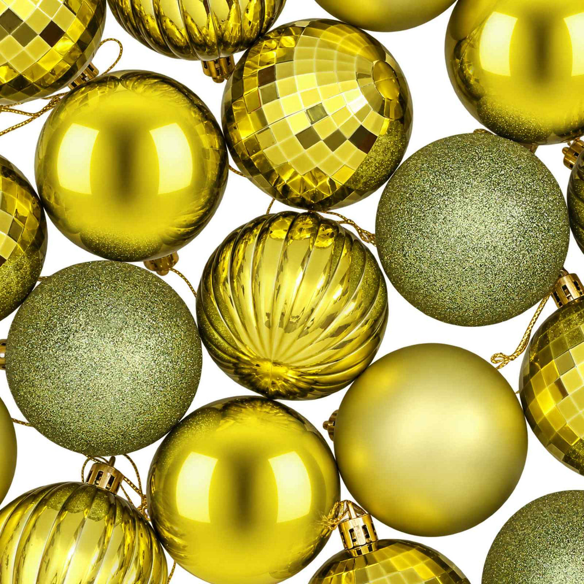 Christmas Ball Set 75 pcs Light Green 6 cm Polystyrene