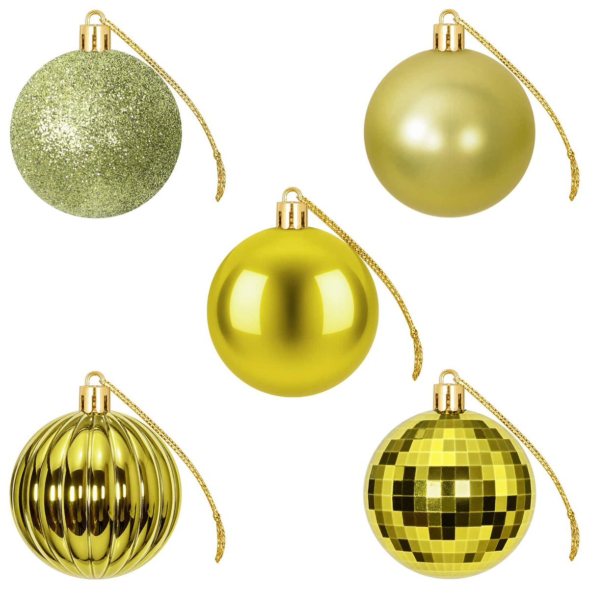 Christmas Ball Set 75 pcs Light Green 6 cm Polystyrene