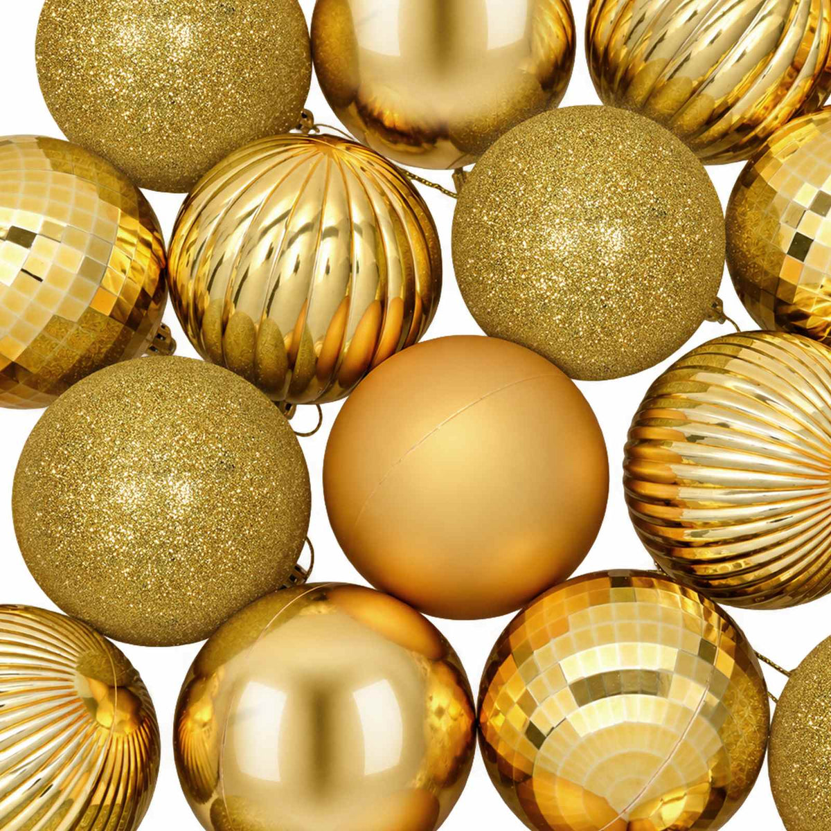 Christmas Ball Set 50 pcs Gold 8 cm Polystyrene