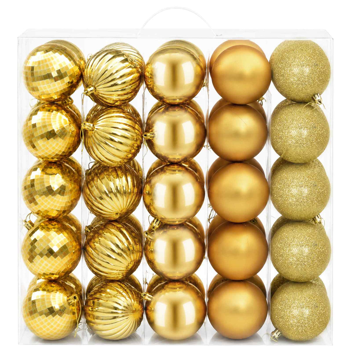 Christmas Ball Set 50 pcs Gold 8 cm Polystyrene