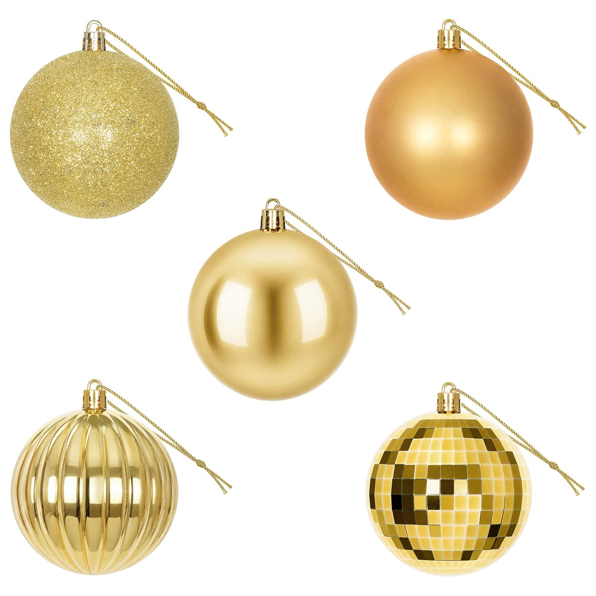 Christmas Ball Set 50 pcs Gold 8 cm Polystyrene