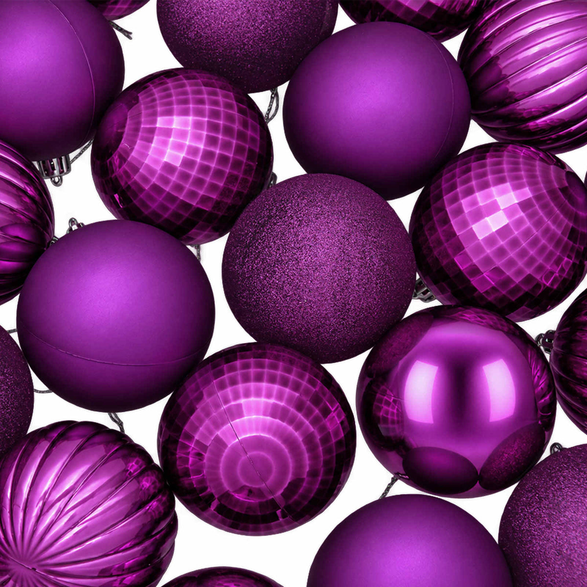 Christmas Ball Set 50 pcs Lilac 8 cm Polystyrene