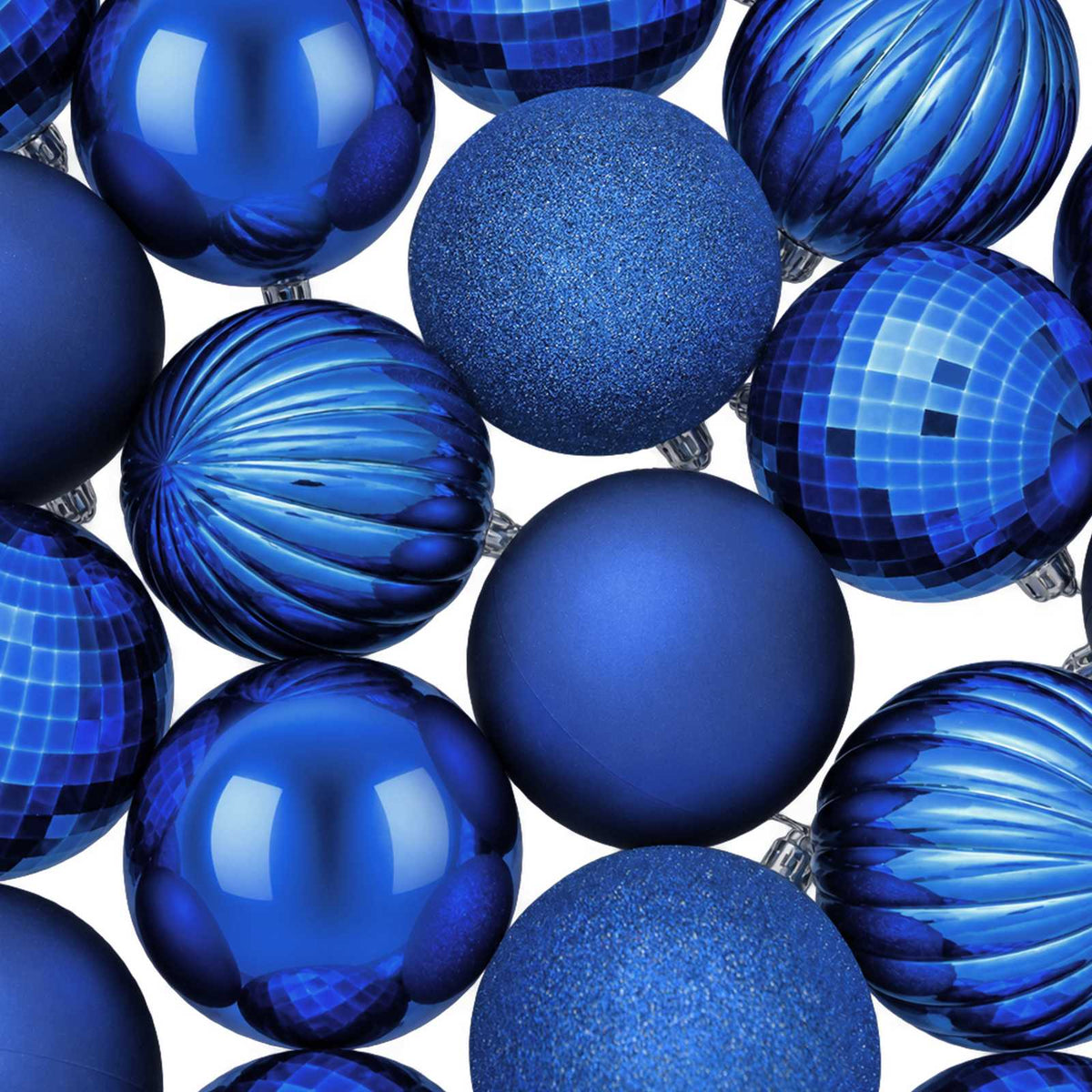 Christmas Ball Set 50 pcs Blue 8 cm Polystyrene