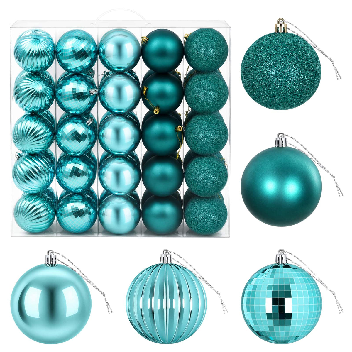Christmas Ball Set 50 pcs Green Dia. 8 cm Polystyrene
